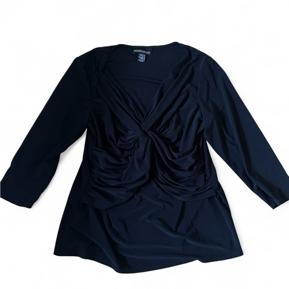 Frank Lyman Design stretchy Black Top size 16